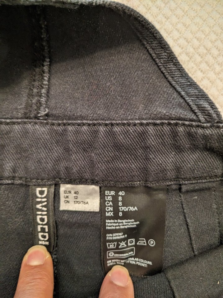 Düğmeli Siyah Denim Kısa Elbise Salopet - Görsel 4