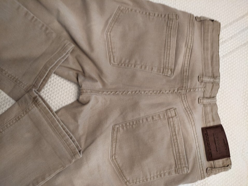 Erkek çocuk bej kot pantolon. Okul için uygun - Görsel 3