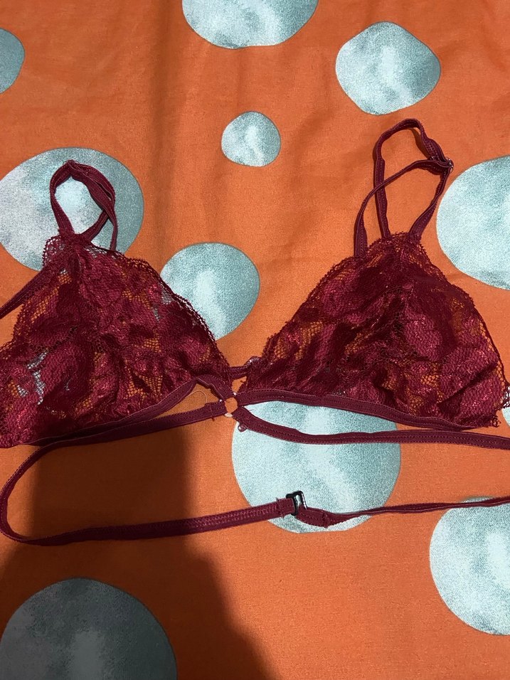 bordo dantelli iç giyim - Görsel 2