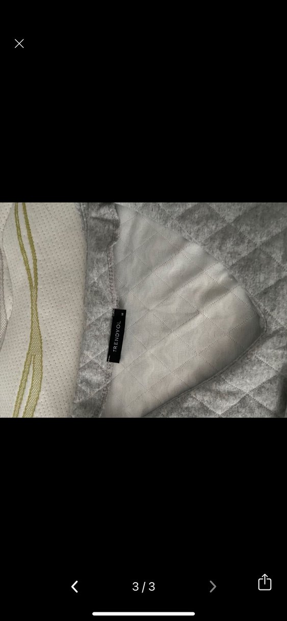 Gri  Kadın Kapitone crop sweetshirt - Görsel 3