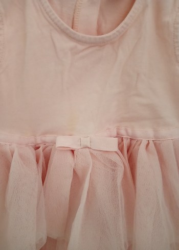 Kız Çocuk Pembe Kolsuz Fırfırlı Elbise - Görsel 3