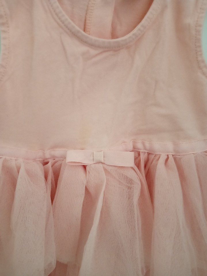 Kız Çocuk Pembe Kolsuz Fırfırlı Elbise - Görsel 3