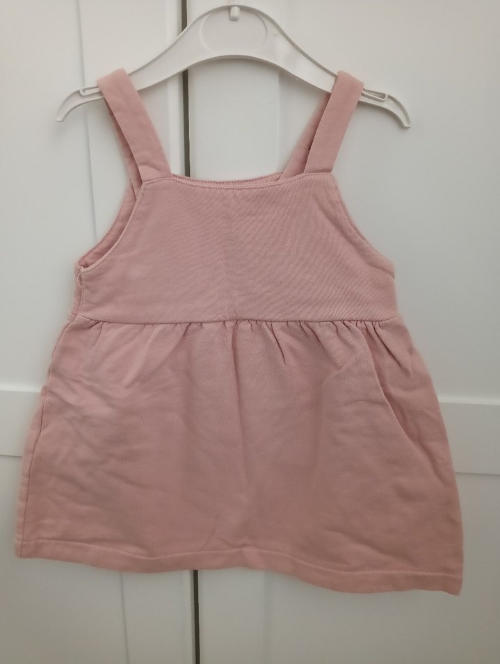 Pembe Kız Çocuk Düğmeli Elbise - Görsel 2