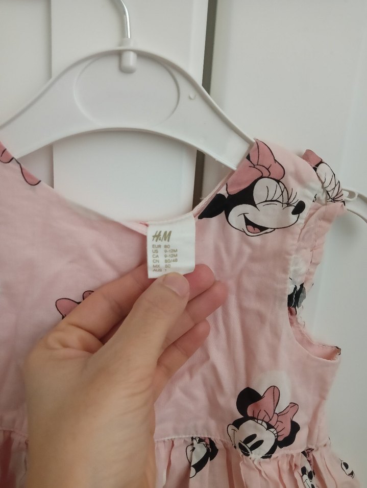 Kısa kollu Pembe Kız Çocuk Elbise - Görsel 3