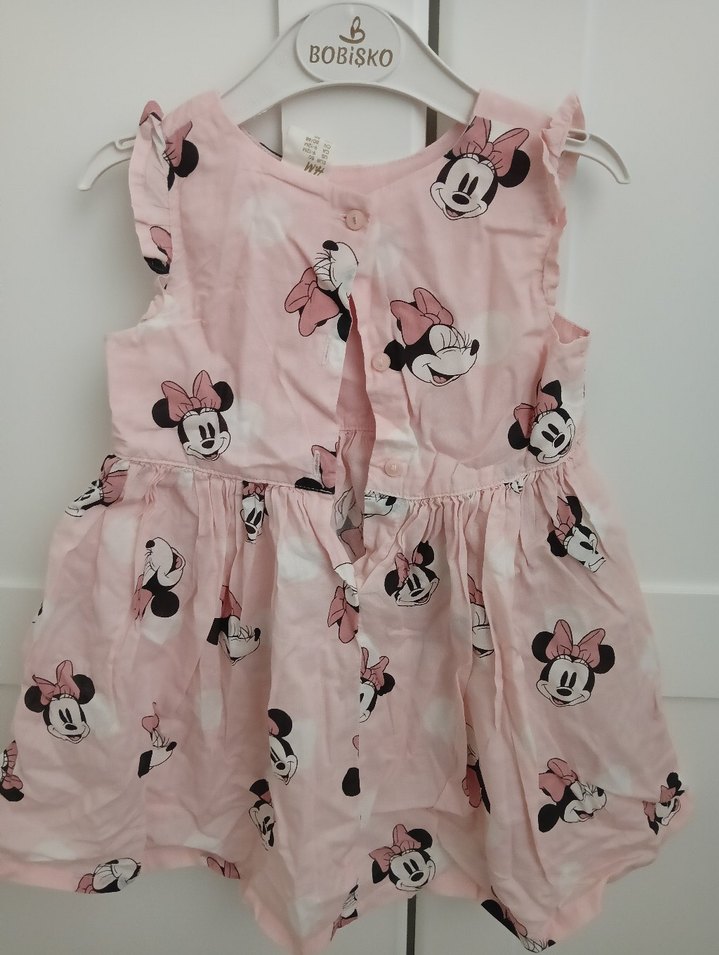 Kısa kollu Pembe Kız Çocuk Elbise - Görsel 2