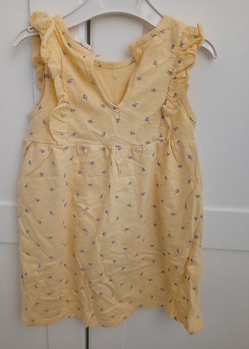 Sarı Kız Çocuk Fırfırlı Elbise - Görsel 2