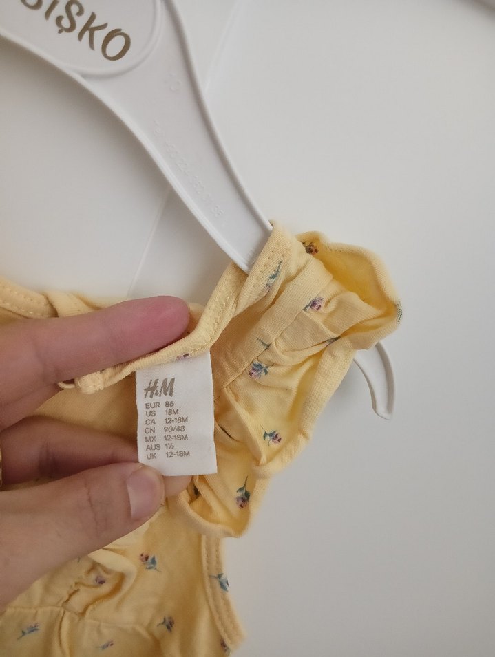 Sarı Kız Çocuk Fırfırlı Elbise - Görsel 3