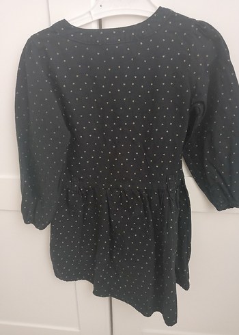 Uzun Kollu Siyah Nakışlı Kız Elbisesi - Görsel 4