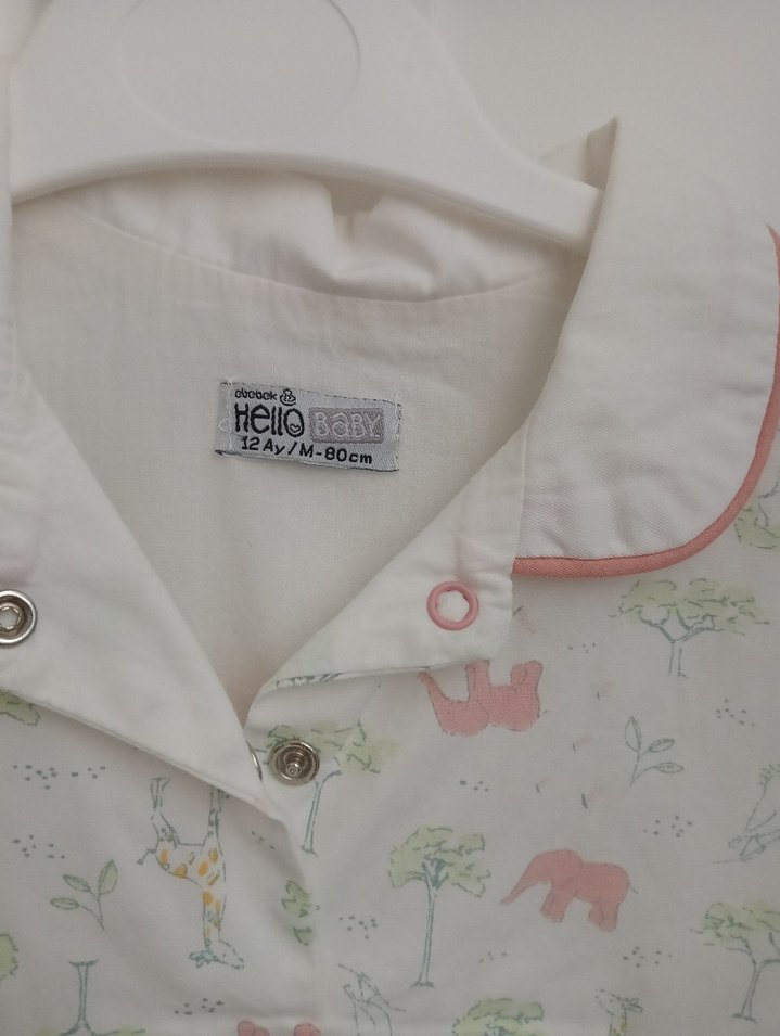 Pamuklu Baskılı Uzun Kollu Kız Elbisesi - Görsel 4