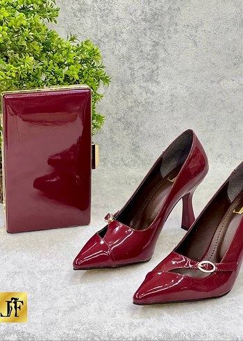 Parlak Çok Renkli Kadın Stiletto Topuklu Ayakkabı - Görsel 5