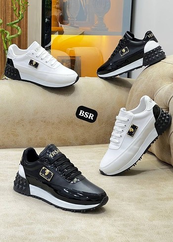 Desenli Siyah Beyaz Erkek Sneakers