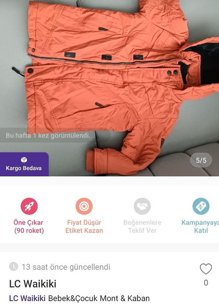 Erkek cocuk mont - Görsel 2