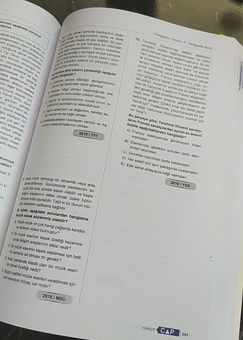 Son 10 Yıl TYT-MSÜ Çıkmış Sorular Kitabı