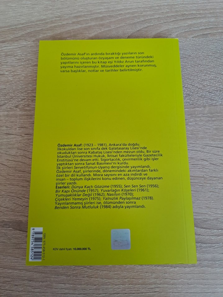 Özdemir Asaf 'ça' Kitap - Görsel 2