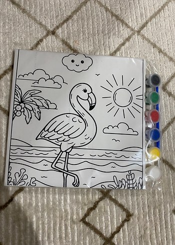 Flamingo Temalı tuval Boyama Seti