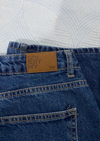 Jean Paul Gaultier Geniş Kesim Mavi Midi Denim Kadın Pantolon