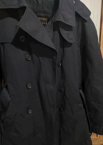 Lacivert Midi Erkek Altınyıldız Trençkot - Görsel 6