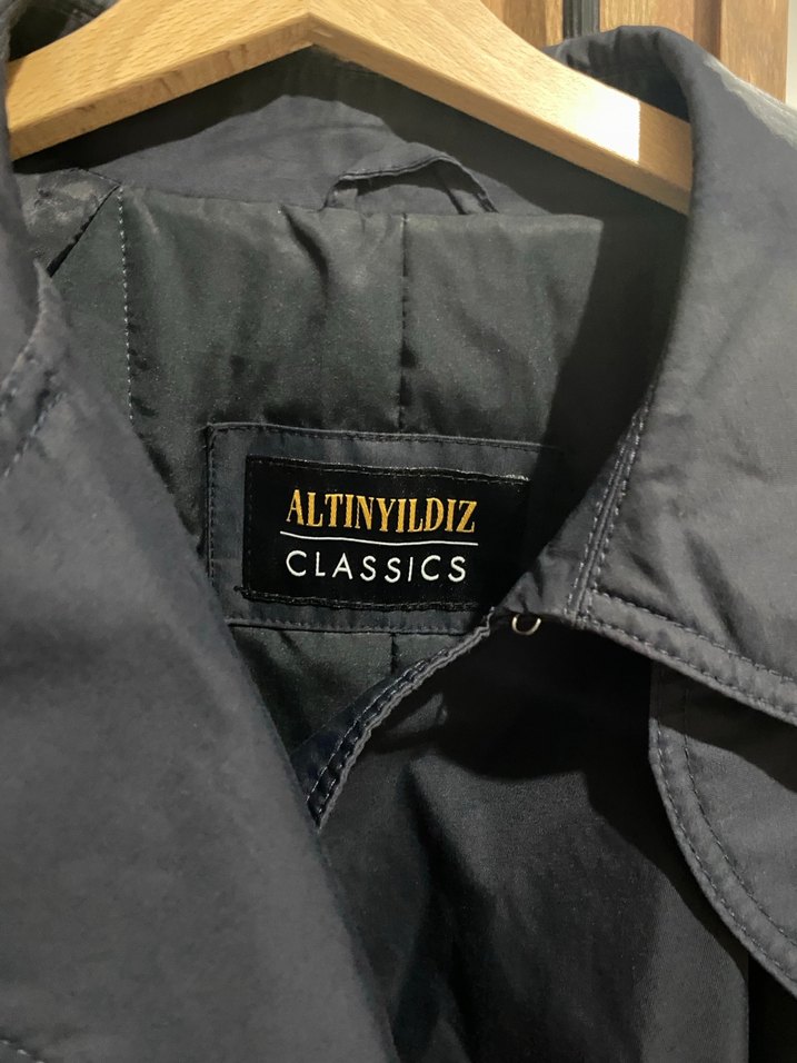 Lacivert Midi Erkek Altınyıldız Trençkot - Görsel 3