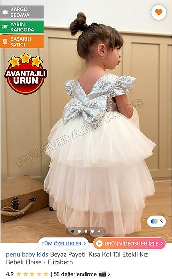Bebek abiye elbise