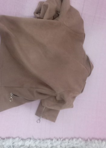 Bej Süet Kadın Ceket - Görsel 3