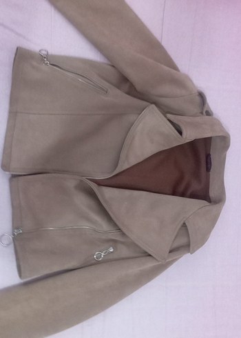 Bej Süet Kadın Ceket - Görsel 2