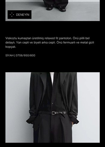 Erkek Siyah Kumaş Pantolon - Görsel 7