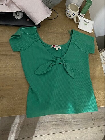m Beden Retro crop bluz