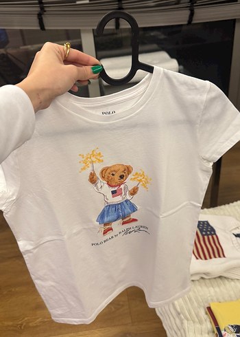 Kız Çocuk Beyaz Baskılı Kısa Kollu Tişört - Görsel 4