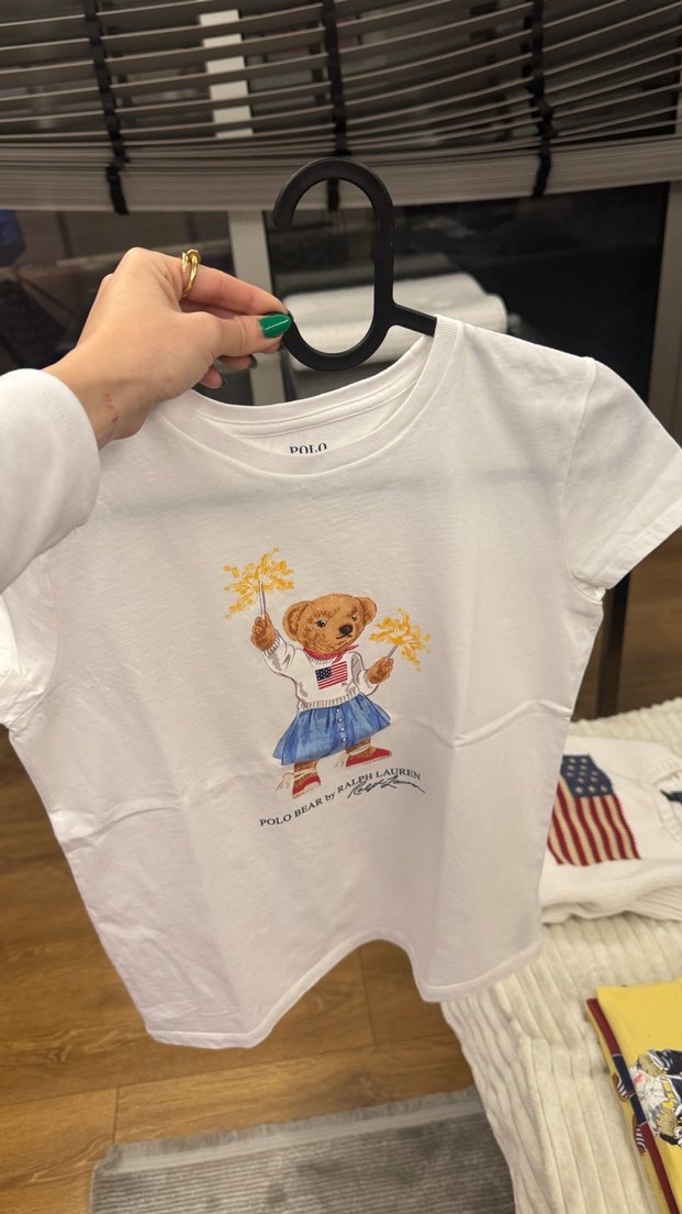 Kız Çocuk Beyaz Baskılı Kısa Kollu Tişört - Görsel 4