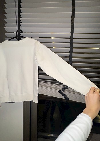 Beyaz Baskılı Erkek Kiz Sweatshirt - Görsel 8