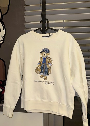 Beyaz Baskılı Erkek Kiz Sweatshirt - Görsel 4