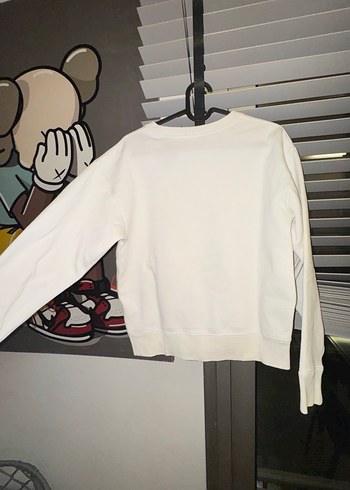 Beyaz Baskılı Erkek Kiz Sweatshirt - Görsel 6