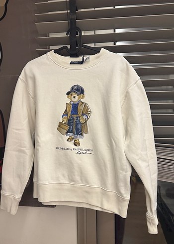 Beyaz Baskılı Erkek Kiz Sweatshirt - Görsel 3