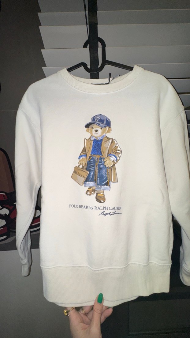 Beyaz Baskılı Erkek Kiz Sweatshirt - Görsel 5