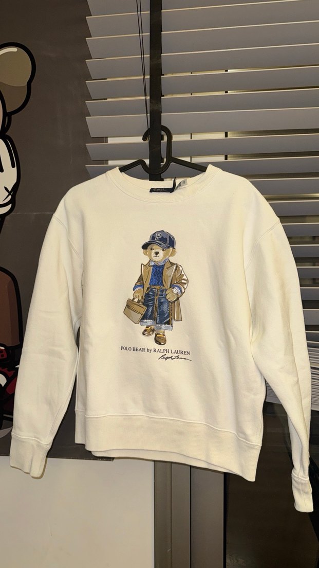 Beyaz Baskılı Erkek Kiz Sweatshirt - Görsel 4