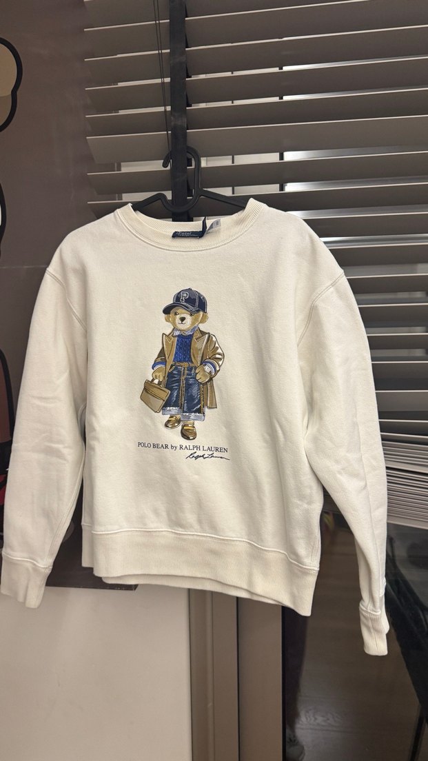 Beyaz Baskılı Erkek Kiz Sweatshirt - Görsel 3