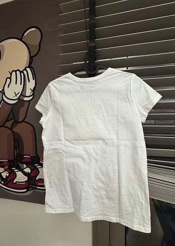 Beyaz Kız Çocuk Baskılı Polo Tişört - Görsel 5