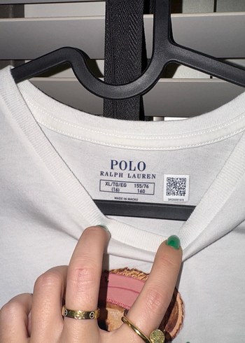 Beyaz Kız Çocuk Baskılı Polo Tişört - Görsel 6