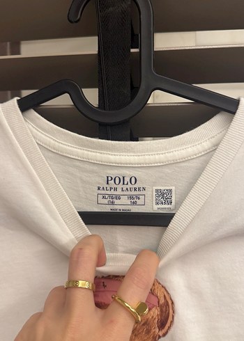 Beyaz Kız Çocuk Baskılı Polo Tişört - Görsel 4