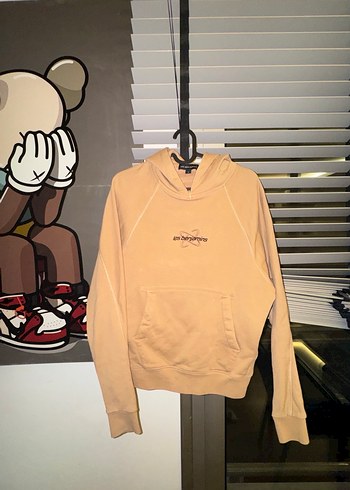 Bej Kadın Kapüşonlu Sweatshirt - Görsel 5