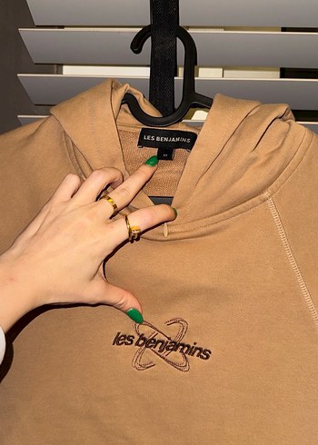 Bej Kadın Kapüşonlu Sweatshirt - Görsel 4