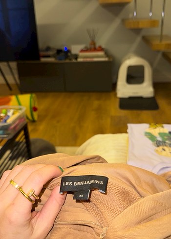 Bej Kadın Kapüşonlu Sweatshirt - Görsel 2