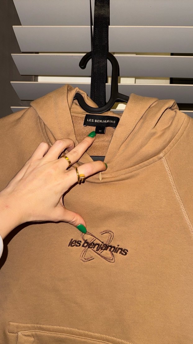 Bej Kadın Kapüşonlu Sweatshirt - Görsel 4