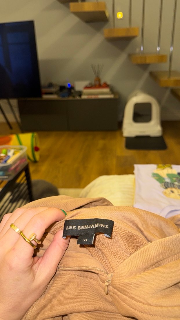 Bej Kadın Kapüşonlu Sweatshirt - Görsel 2