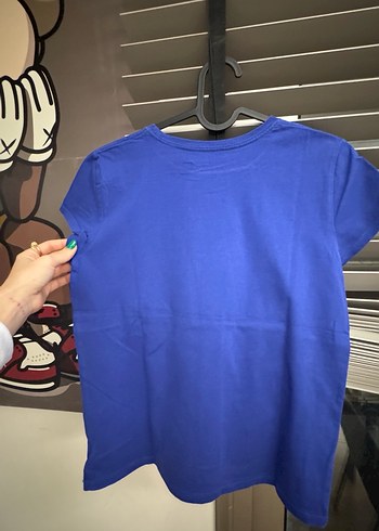 Kız Erkek Çocuk Lacivert Polo Bear Baskılı Tişört - Görsel 6