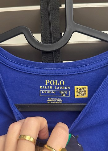 Kız Erkek Çocuk Lacivert Polo Bear Baskılı Tişört - Görsel 5