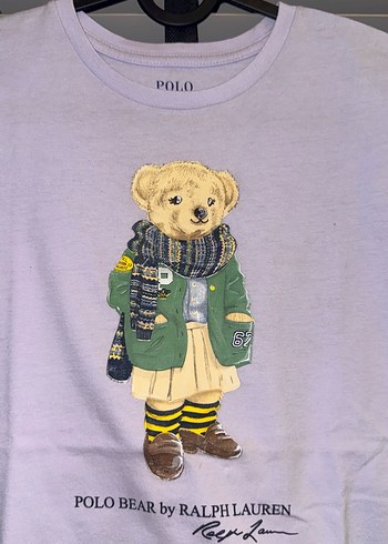 Kız Çocuk Baskılı Mor Tişört - Görsel 2