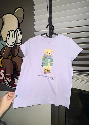 Kız Çocuk Baskılı Mor Tişört - Görsel 4