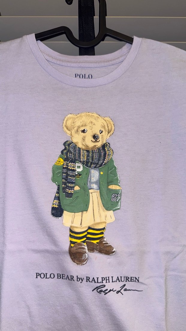 Kız Çocuk Baskılı Mor Tişört - Görsel 2