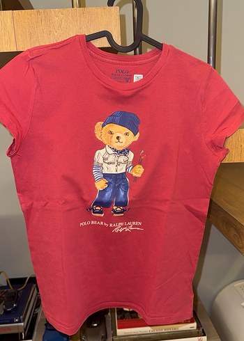 Kız Çocuk Kırmızı Baskılı Kısa Kollu Tişört - Görsel 2